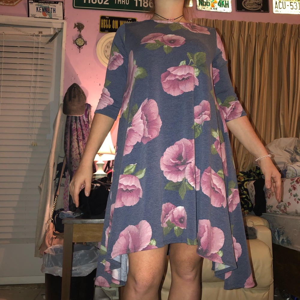 Agnes and Dora floral long sleeve dress (POCKETS)